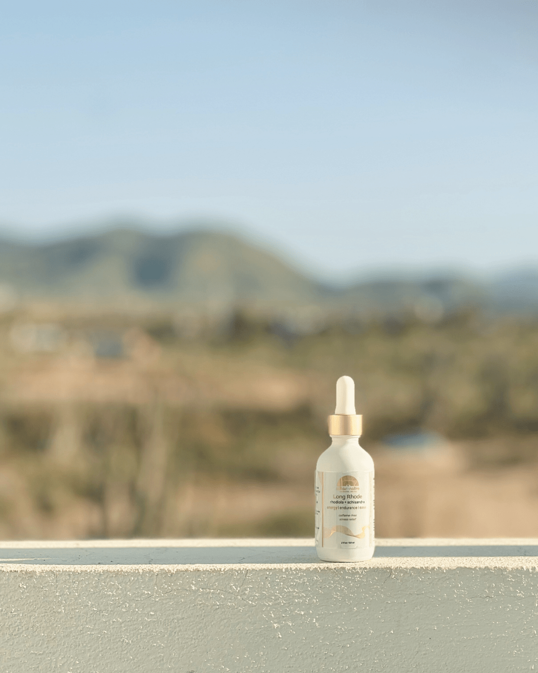 premium glass tincture bottle of rhodiola and schisandra 