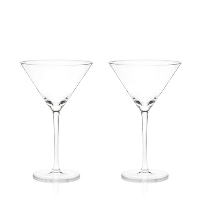 Raye Stemmed Crystal Martini Glasses Set of 2