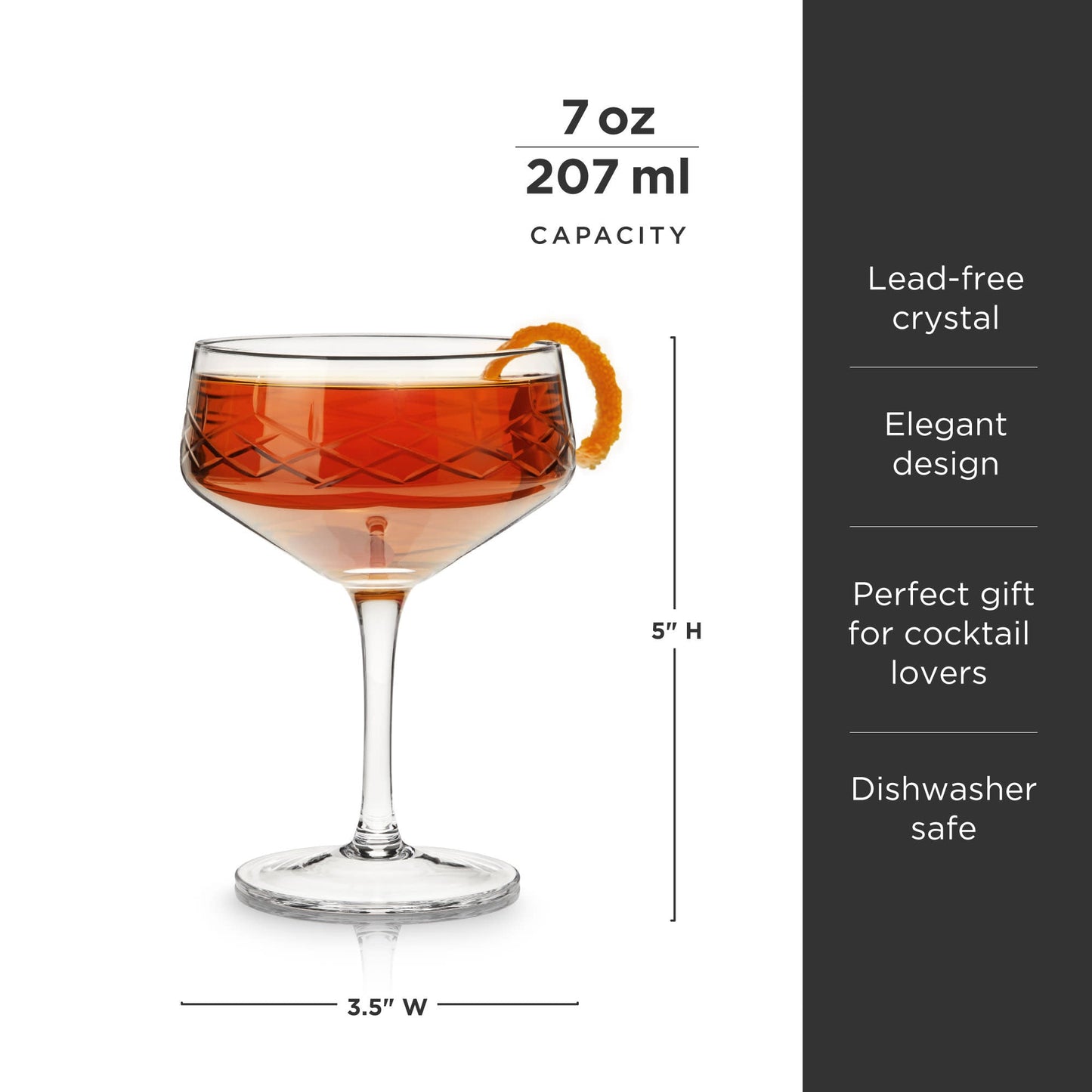 Admiral Crystal Coupe Glasses